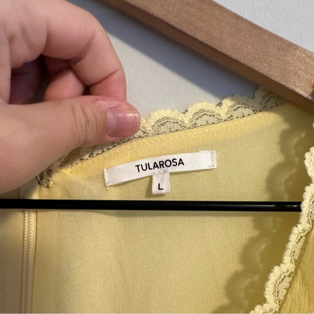 Tularosa Yellow Lace Sexy Maxi Dress Gown Large - Picture 13 of 13